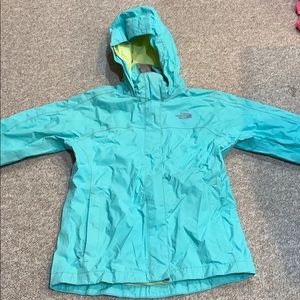 North face rain jacket, size M kids, 10/12